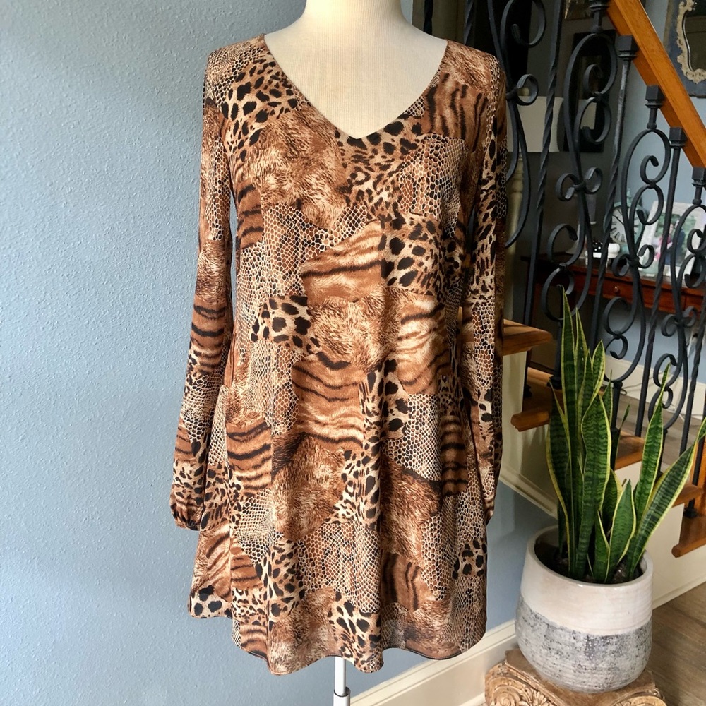 Ark & Co. Leopard Print Lined Dress